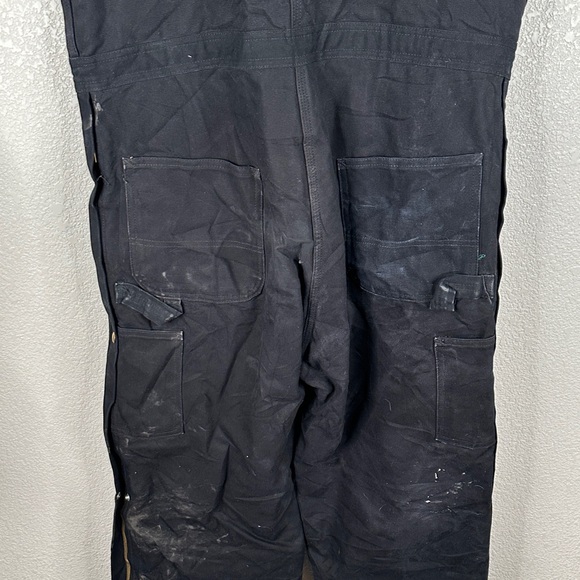 Carhartt Men's Black Arctic Dungarees Yukon Extremes Zip Front Overall Sz 36x34 - Picture 15 of 16